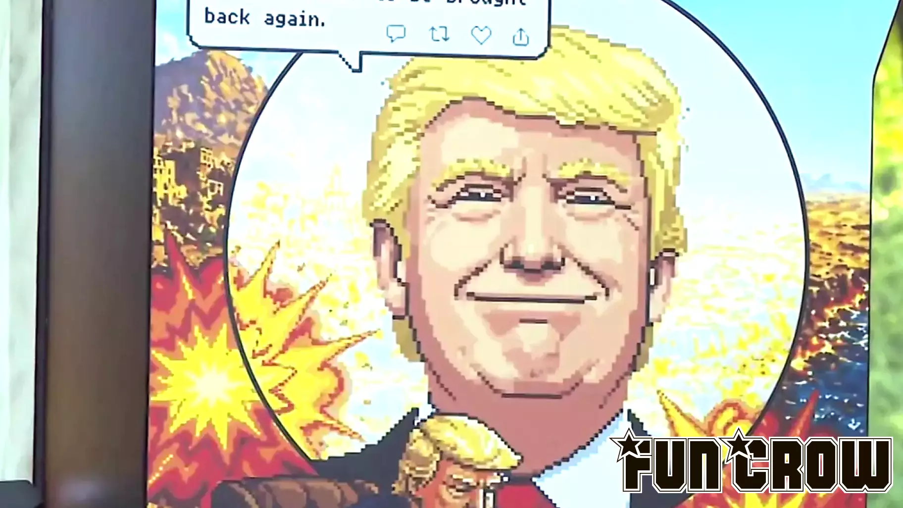 Order a Diet Coke, or bomb Iran? Satirical video game pops up at DC War Memorial