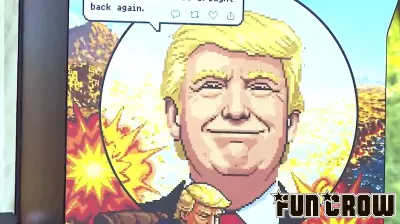 Order a Diet Coke, or bomb Iran? Satirical video game pops up at DC War Memorial